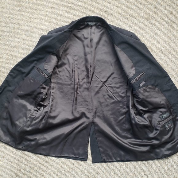 JoS A Bank Signature Collection Wool Blazer Sport Coat Men's 44R Black - Picture 3 of 11